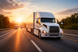 professional trucking services USA dispatch logistics truck on highway